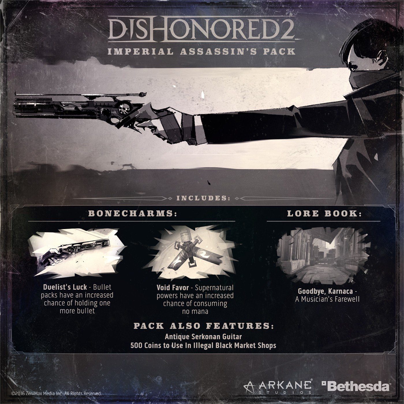 (0.8$) Dishonored 2 - Imperial Assassin's DLC EU Steam CD Key