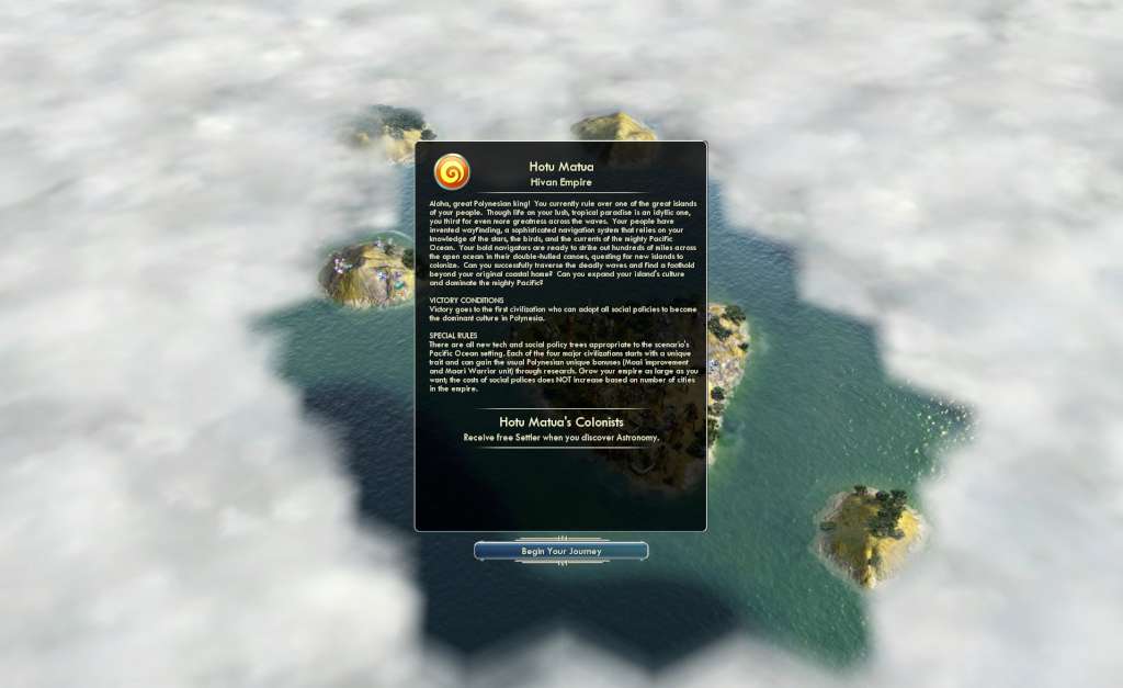 (2.71$) Sid Meier's Civilization V - Polynesian Civilization Pack DLC Steam CD Key