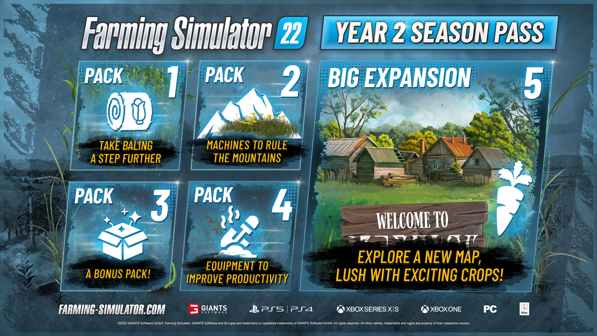 (26.24$) Farming Simulator 22 - Year 2 Season Pass DLC Steam CD Key