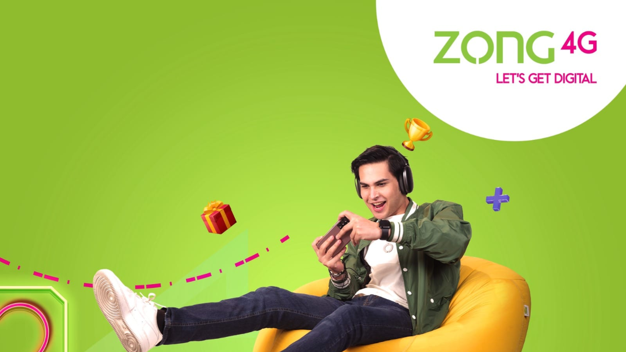 (1.28$) Zong 8 GB Data Mobile Top-up PK