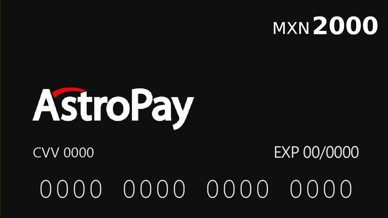 (138.67$) Astropay Card MX$2000 MX