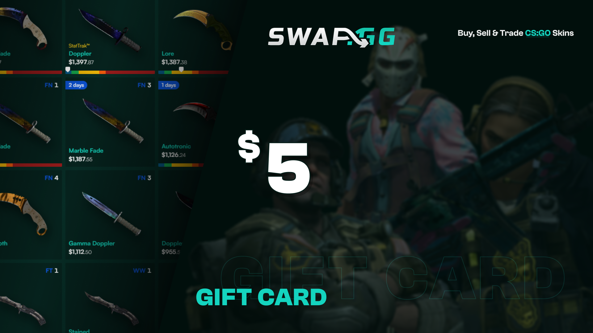 (3.97$) Swap.gg $5 Gift Card