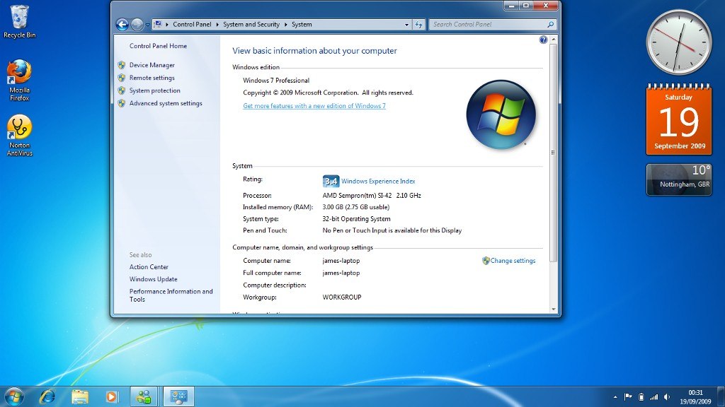 (19.76$) Windows 7 Home Basic OEM Key