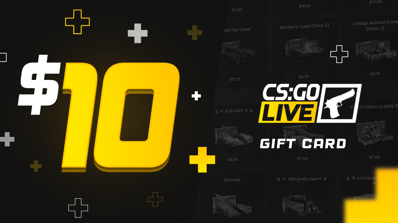 (11.72$) CSGOLive 10 USD Gift Card