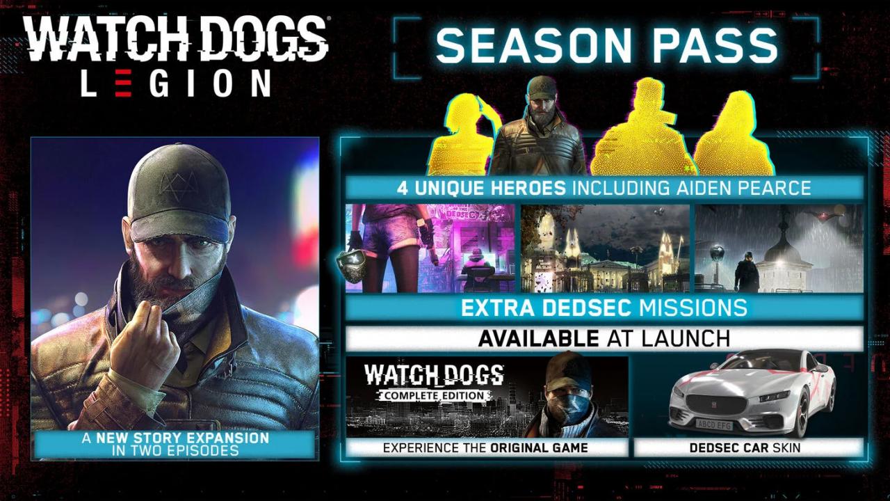 (14.28$) Watch Dogs: Legion - Season Pass DLC EU Ubisoft Connect CD Key