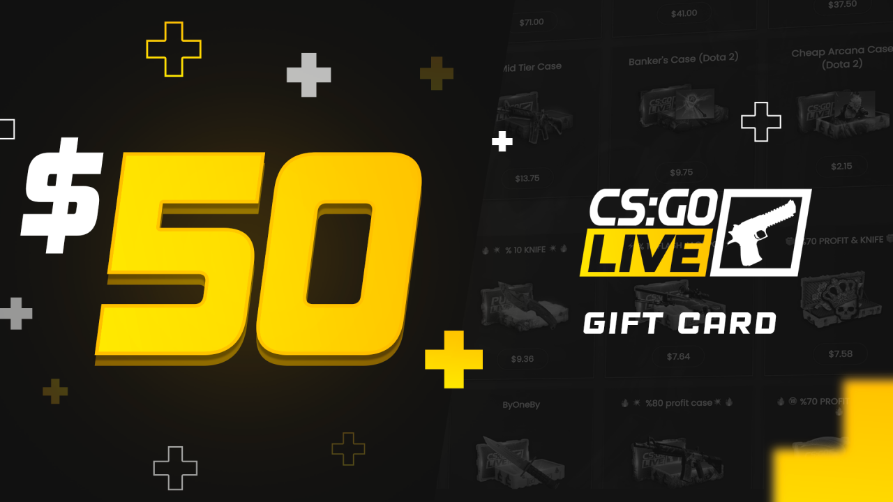 (58.58$) CSGOLive 50 USD Gift Card