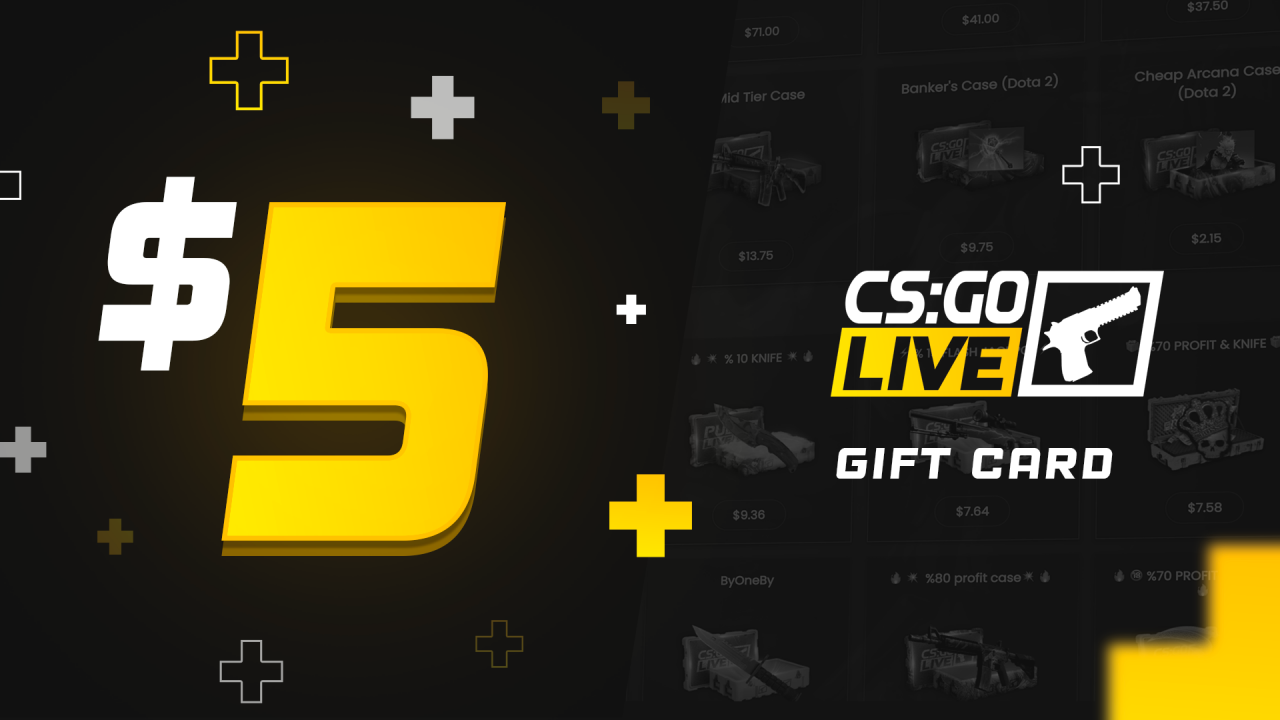 (5.85$) CSGOLive 5 USD Gift Card