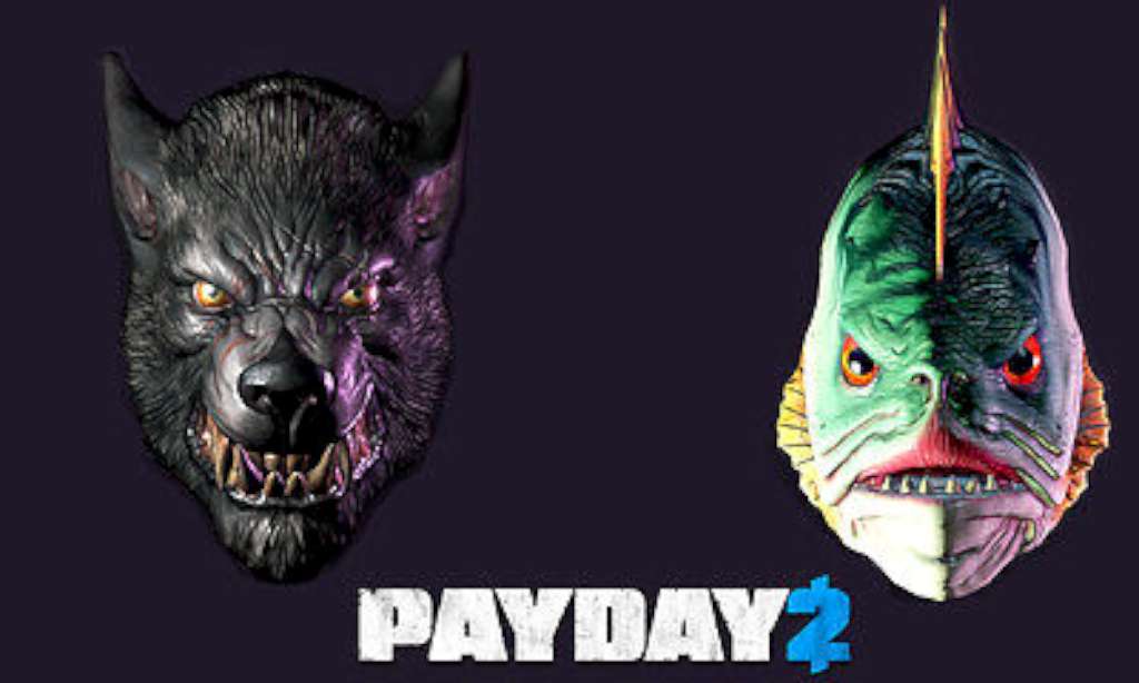 (0.37$) PAYDAY 2 - Lycanwulf and The One Below Masks DLC Steam CD Key