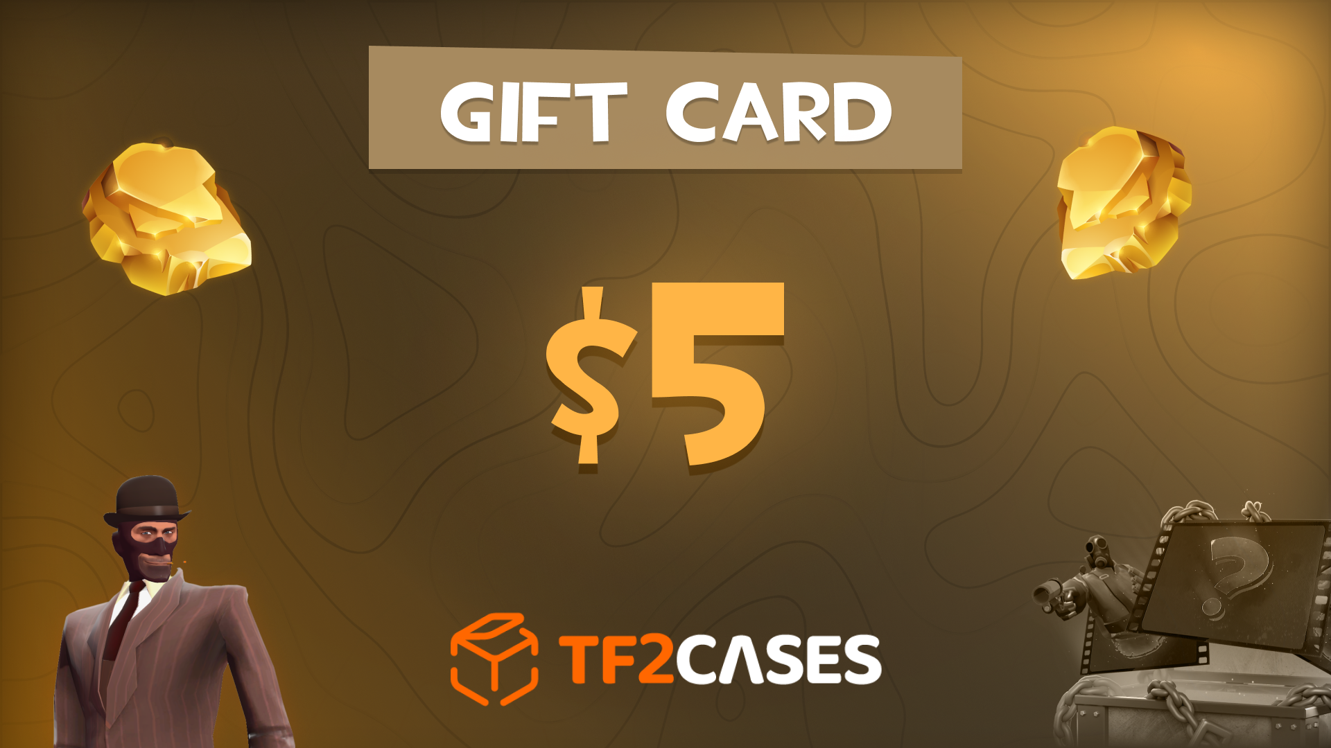 (5.65$) TF2CASES.com $5 Gift Card