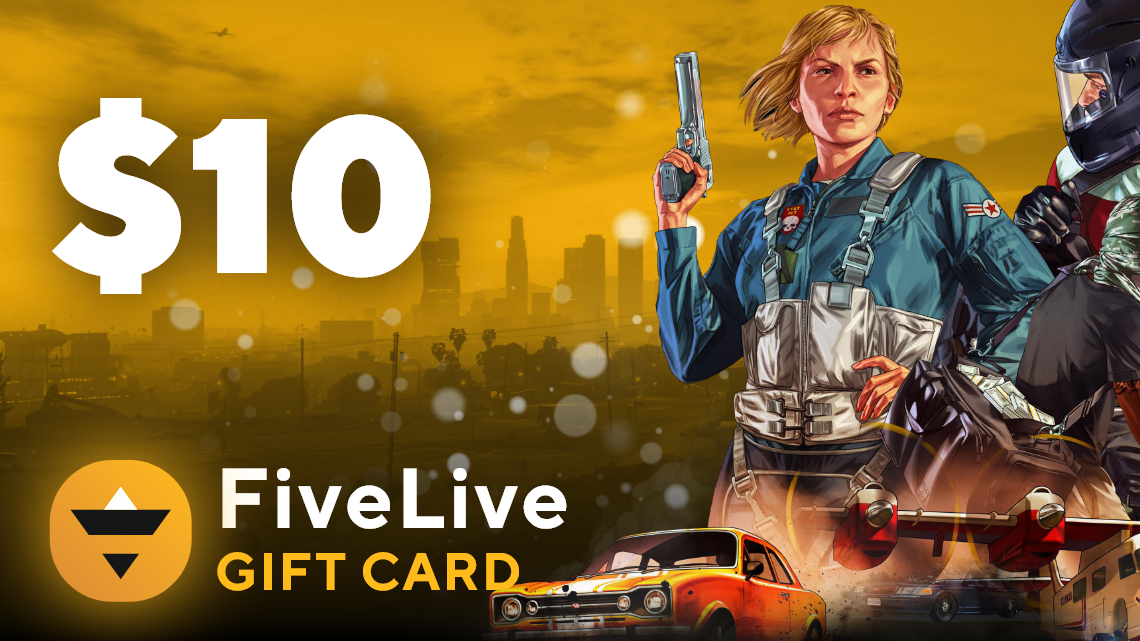 (9.94$) FiveLive $10 Gift Card