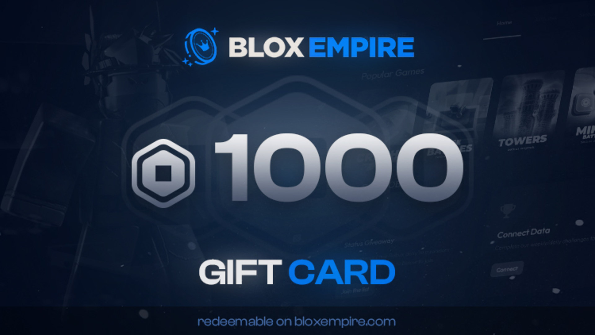(2.76$) Bloxempire 1,000 Balance Gift Card