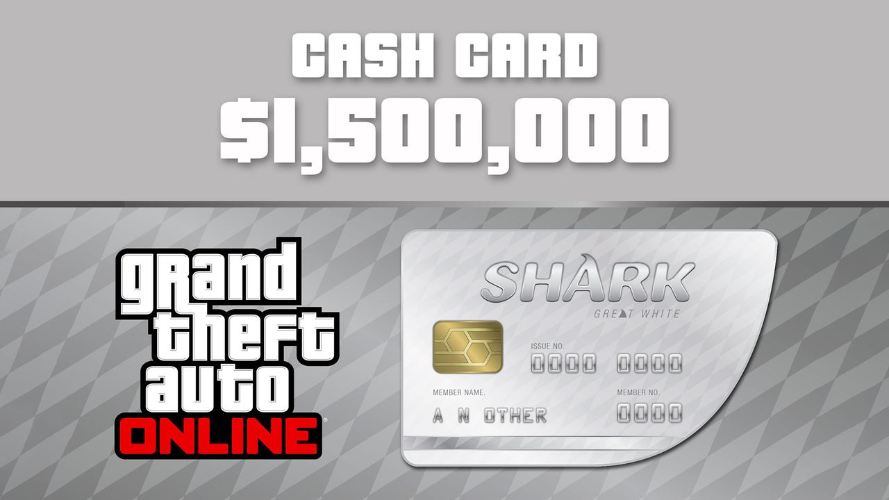 (10.15$) Grand Theft Auto Online - $1,500,000 Great White Shark Cash Card PC Activation Code