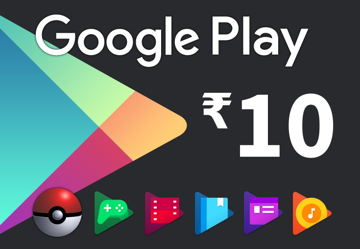 (0.47$) Google Play ₹10 IN Gift Card