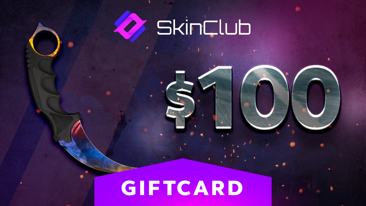 (115.71$) Skin.Club $100 Gift Card