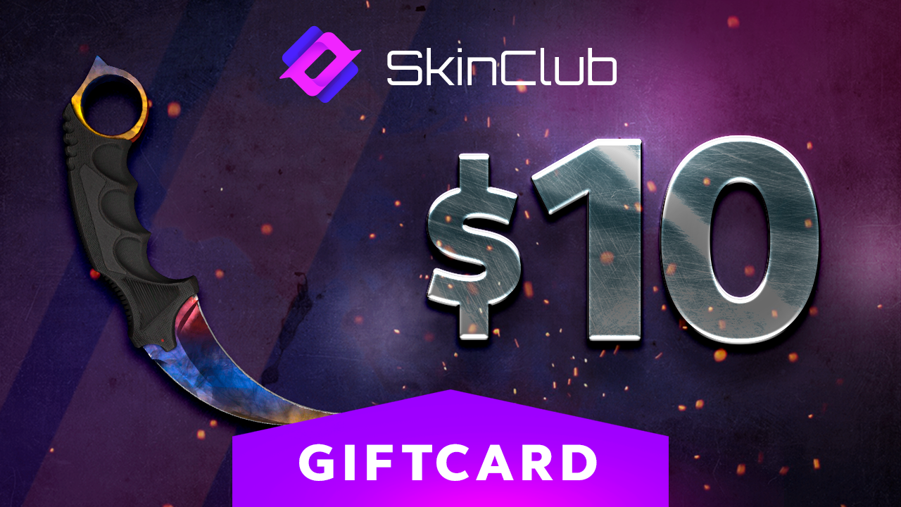 (11.66$) Skin.Club $10 Gift Card