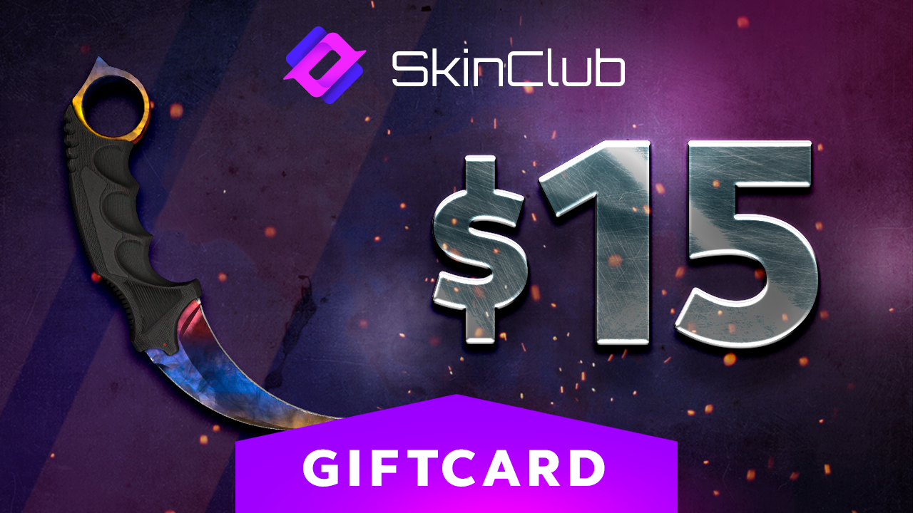 (17.45$) Skin.Club $15 Gift Card