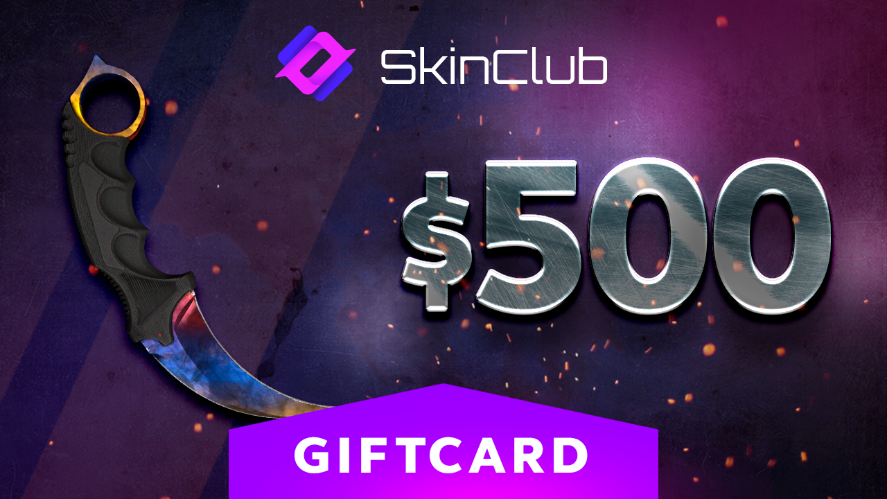 (578.08$) Skin.Club $500 Gift Card