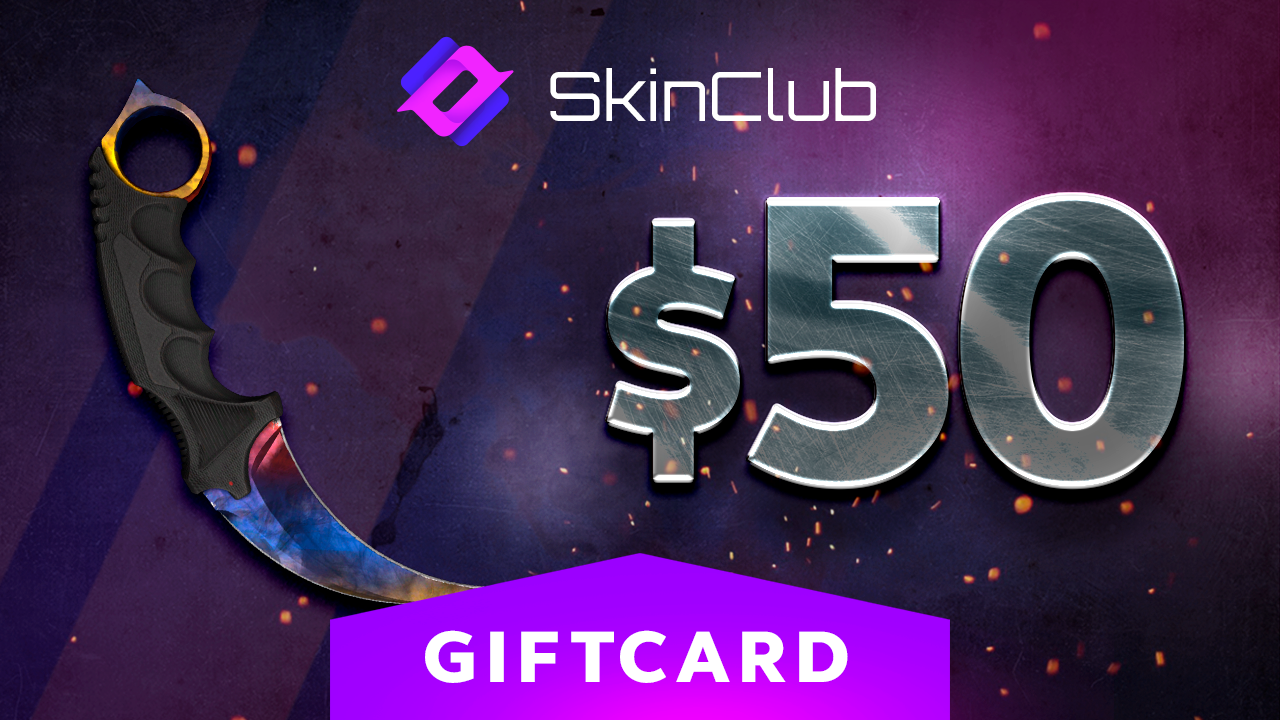 (57.91$) Skin.Club $50 Gift Card