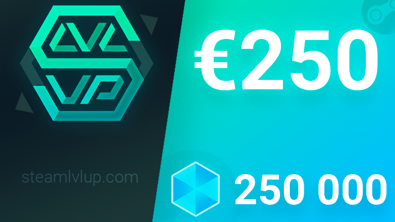 (244.24$) SteamlvlUP €250 Gift Code