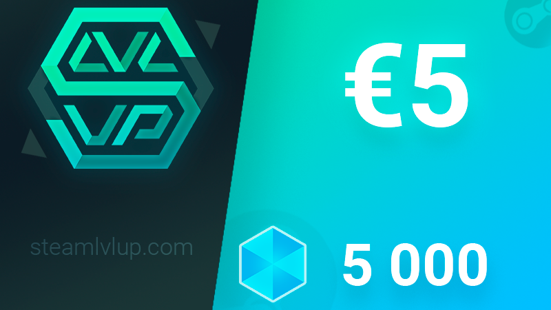 (5.36$) SteamlvlUP €5 Gift Code