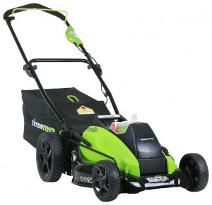 lawn mower Greenworks 2500407 G-MAX 40V 18-Inch DigiPro Characteristics, Photo